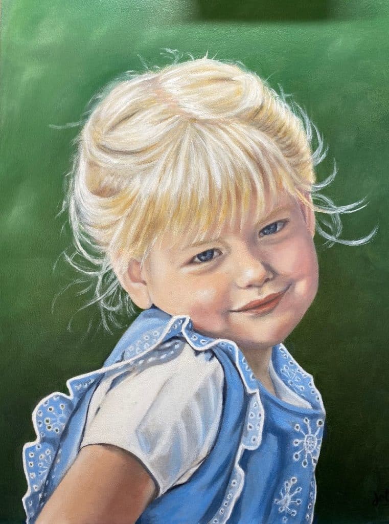 Schilderij Portret van een ondeugende lieverd